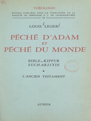 cover image of Péché d'Adam et péché du monde, Bible, Kippur, Eucharistie (1)